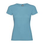 Women’s 100% cotton jersey t-shirt, 155 g/m², Roly turquoise colour