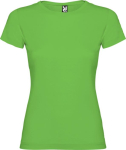 Women’s 100% cotton jersey t-shirt, 155 g/m², Roly grass green colour