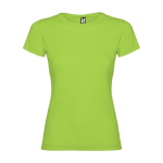 Women’s 100% cotton jersey t-shirt, 155 g/m², Roly lime colour