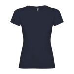 Women’s 100% cotton jersey t-shirt, 155 g/m², Roly navy-blue colour