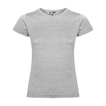 Women’s 100% cotton jersey t-shirt, 155 g/m², Roly heather light grey colour