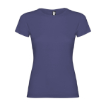 Women’s 100% cotton jersey t-shirt, 155 g/m², Roly denim blue colour