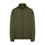 Lightweight unisex waterproof polyester jacket, 85 g/m², Roly military green colour