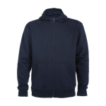 Unisex cotton and polyester hoodie, 280 g/m², Roly navy-blue colour