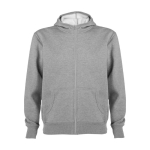 Unisex cotton and polyester hoodie, 280 g/m², Roly heather light grey colour