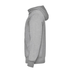 Unisex cotton and polyester hoodie, 280 g/m², Roly heather light grey colour