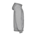 Unisex cotton and polyester hoodie, 280 g/m², Roly heather light grey colour