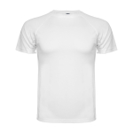 Men’s pique-knit technical polyester t-shirt, 150 g/m², Roly white colour