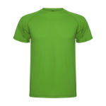 Men’s pique-knit technical polyester t-shirt, 150 g/m², Roly apple green colour