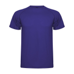 Men’s pique-knit technical polyester t-shirt, 150 g/m², Roly violet colour