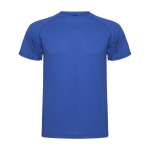 Men’s pique-knit technical polyester t-shirt, 150 g/m², Roly royal blue colour