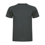 Men’s pique-knit technical polyester t-shirt, 150 g/m², Roly graphite colour