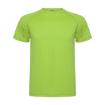 Men’s pique-knit technical polyester t-shirt, 150 g/m², Roly lime colour