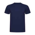 Men’s pique-knit technical polyester t-shirt, 150 g/m², Roly navy-blue colour