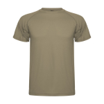 Men’s pique-knit technical polyester t-shirt, 150 g/m², Roly taupe colour