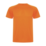 Men’s pique-knit technical polyester t-shirt, 150 g/m², Roly neon orange colour