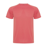 Men’s pique-knit technical polyester t-shirt, 150 g/m², Roly coral colour