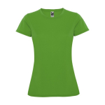 Women’s pique-knit technical polyester t-shirt, 150 g/m², Roly apple green colour