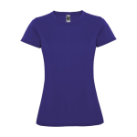 Women’s pique-knit technical polyester t-shirt, 150 g/m², Roly violet colour