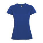 Women’s pique-knit technical polyester t-shirt, 150 g/m², Roly royal blue colour