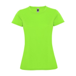 Women’s pique-knit technical polyester t-shirt, 150 g/m², Roly lime colour