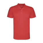 Men’s pique-knit technical polyester polo shirt, 150 g/m², Roly red colour