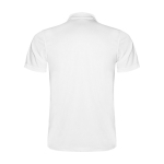 Men’s pique-knit technical polyester polo shirt, 150 g/m², Roly white colour