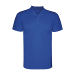 Men’s pique-knit technical polyester polo shirt, 150 g/m², Roly royal blue colour