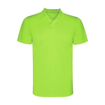 Men’s pique-knit technical polyester polo shirt, 150 g/m², Roly lime colour