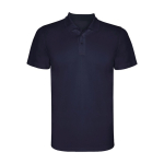 Men’s pique-knit technical polyester polo shirt, 150 g/m², Roly navy-blue colour