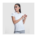 Women’s pique-knit technical polyester polo shirt, 150 g/m², Roly neon yellow colour