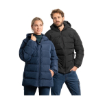 Unisex padded sports parka made of polyester, 110 g/m², Roly navy-blue colour