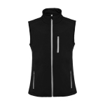 Unisex softshell vest made of polyester and elastane, 300 g/m², Roly black colour