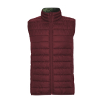 Men’s feather-touch insulated polyester vest, 290 g/m², Roly burgundy colour