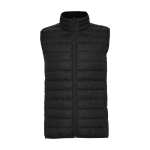 Men’s feather-touch insulated polyester vest, 290 g/m², Roly black colour