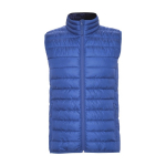 Men’s feather-touch insulated polyester vest, 290 g/m², Roly electric blue colour