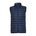 Men’s feather-touch insulated polyester vest, 290 g/m², Roly navy-blue colour