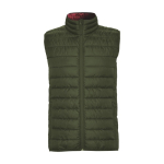 Men’s feather-touch insulated polyester vest, 290 g/m², Roly military green colour