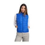 Women’s feather-touch insulated polyester vest, 290 g/m², Roly electric blue colour