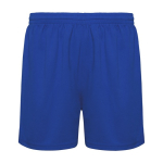 Unisex 100% polyester sports shorts, 140 g/m², Roly royal blue colour