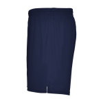 Unisex 100% polyester sports shorts, 140 g/m², Roly navy-blue colour