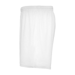 Children’s 100% polyester sports shorts, 140 g/m², Roly white colour