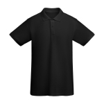 Men’s 100% organic cotton piqué-knit polo shirt, 210 g/m², Roly black colour