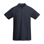 Men’s 100% organic cotton piqué-knit polo shirt, 210 g/m², Roly navy-blue colour