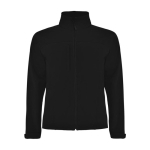 Unisex three-layer polyester softshell jacket, 300 g/m², Roly black colour