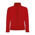 Unisex three-layer polyester softshell jacket, 300 g/m², Roly red colour