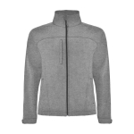 Unisex three-layer polyester softshell jacket, 300 g/m², Roly grey colour