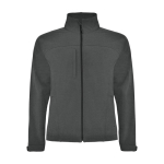 Unisex three-layer polyester softshell jacket, 300 g/m², Roly graphite colour