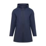 Women’s waterproof polyester raincoat, 210 g/m², Roly navy-blue colour