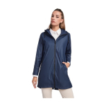 Women’s waterproof polyester raincoat, 210 g/m², Roly navy-blue colour